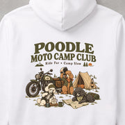 Poodle Moto Camp Club プードル モトキャンプクラブ「Ride Far • Camp Slow」 パーカー フーディ|バックプリント