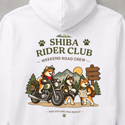 Shiba Rider Club 柴犬 ライダークラブ「Weekend Road Crew」 パーカー フーディ|バックプリント
