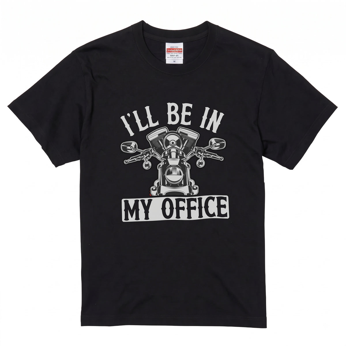 MY OFFICE | アメリカン クラシック Vツイン バイカー グラフィック Tシャツ【バイク乗りの日常・ツーリング・オシャレ・ギフトに最適】
