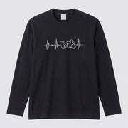バイク 心拍数 ロンT スーパースポーツ SS パルス 心電図 長袖 Tシャツ ラインアート メンズ レディース バイク乗り ライダー ツーリング 服 ギフト