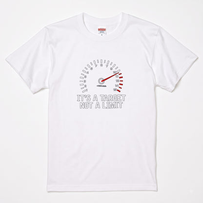 IT'S A TARGET | バイク メーター レッドゾーン グラフィック Tシャツ【バイク乗りの日常・ワインディング・オシャレ・ギフトに最適】