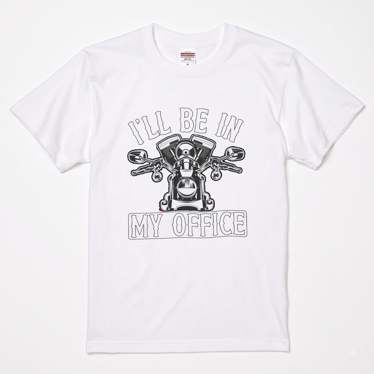 MY OFFICE | アメリカン クラシック Vツイン バイカー グラフィック Tシャツ【バイク乗りの日常・ツーリング・オシャレ・ギフトに最適】