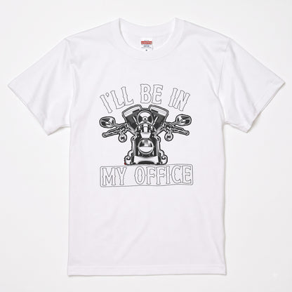 MY OFFICE | アメリカン クラシック Vツイン バイカー グラフィック Tシャツ【バイク乗りの日常・ツーリング・オシャレ・ギフトに最適】