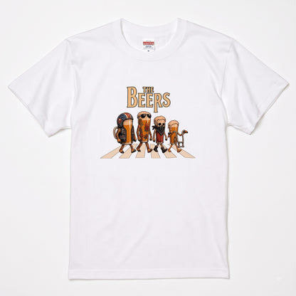 THE BEERS CHOPPER | アメリカンバイク チョッパー クラフトビール 横断歩道 筆文字 パロディ Tシャツ【ライダー・ハーレー乗り・父の日・プレゼントに最適】