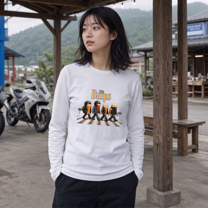 THE BEERS ロングスリーブ Tシャツ バイク乗り お酒好き ツーリング キャンプ バイクウェア カジュアル プレゼント