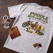 Poodle Moto Camp Club プードル モトキャンプクラブ「Ride Far • Camp Slow」 Tシャツ｜バックプリント