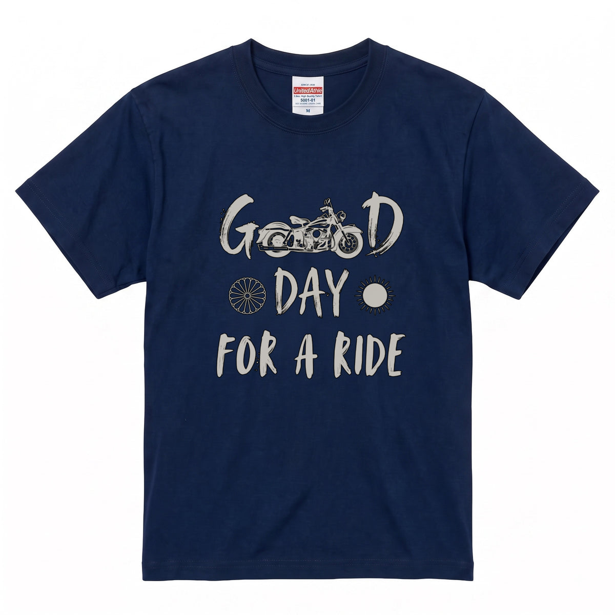GOOD DAY FOR A RIDE | ビンテージ モーターサイクル 手書き風 グラフィック Tシャツ【バイク乗りの日常・ツーリング・オシャレ・ギフトに最適】