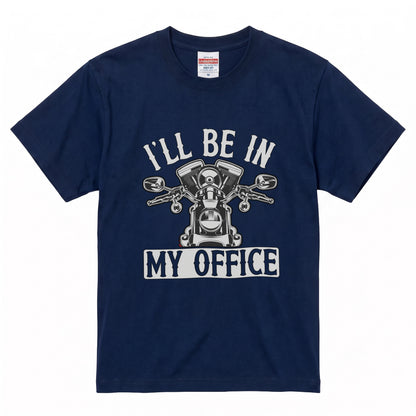 MY OFFICE | アメリカン クラシック Vツイン バイカー グラフィック Tシャツ【バイク乗りの日常・ツーリング・オシャレ・ギフトに最適】