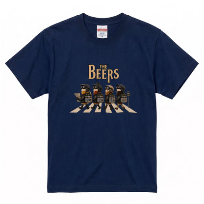 THE BEERS Adventure | ロングツーリング アドベンチャーバイク クラフトビール 横断歩道 パロディ Tシャツ【ライダー・バイク旅・父の日・イベント・プレゼントに最適】
