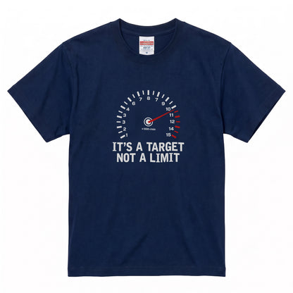 IT'S A TARGET | バイク メーター レッドゾーン グラフィック Tシャツ【バイク乗りの日常・ワインディング・オシャレ・ギフトに最適】