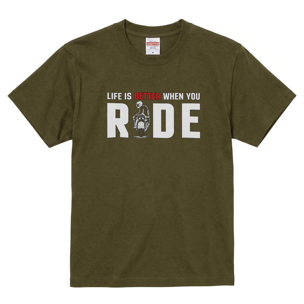 WHEN YOU RIDE | バイクライフ スタイリッシュ タイポグラフィ グラフィック Tシャツ【バイク乗りの日常・ツーリング・オシャレ・ギフトに最適】