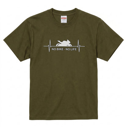 No Bike No Life 心電図バイクTシャツ | RIDERSMODE