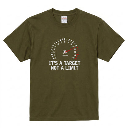 IT'S A TARGET | バイク メーター レッドゾーン グラフィック Tシャツ【バイク乗りの日常・ワインディング・オシャレ・ギフトに最適】