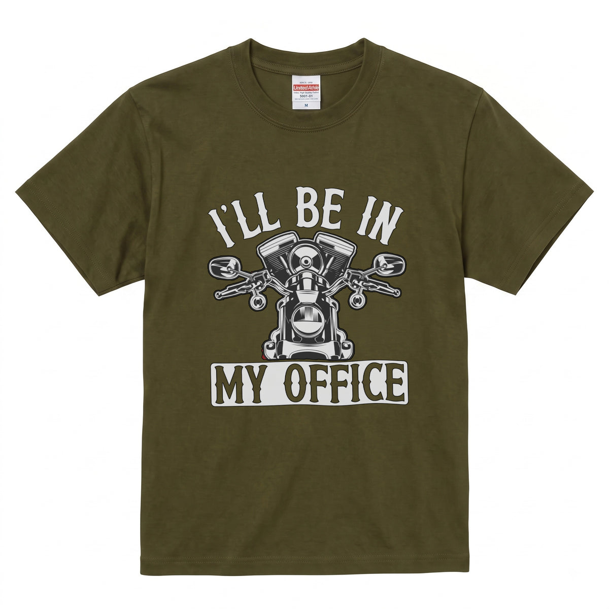 MY OFFICE | アメリカン クラシック Vツイン バイカー グラフィック Tシャツ【バイク乗りの日常・ツーリング・オシャレ・ギフトに最適】