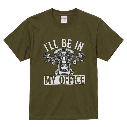 MY OFFICE | アメリカン クラシック Vツイン バイカー グラフィック Tシャツ【バイク乗りの日常・ツーリング・オシャレ・ギフトに最適】