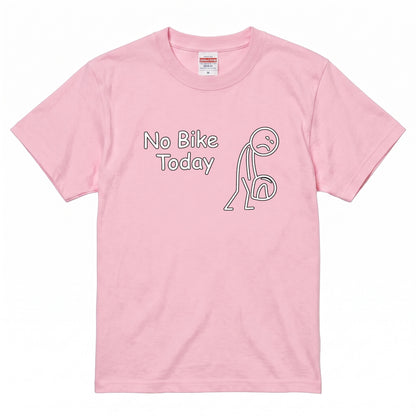No Bike Today 悲しい棒人間黒Tシャツ | RIDERSMODE