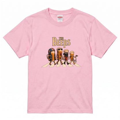THE BEERS CHOPPER | アメリカンバイク チョッパー クラフトビール 横断歩道 筆文字 パロディ Tシャツ【ライダー・ハーレー乗り・父の日・プレゼントに最適】