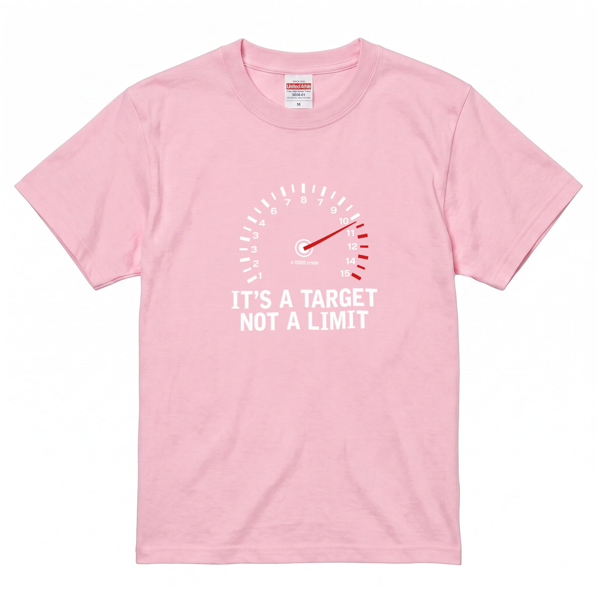 IT'S A TARGET | バイク メーター レッドゾーン グラフィック Tシャツ【バイク乗りの日常・ワインディング・オシャレ・ギフトに最適】