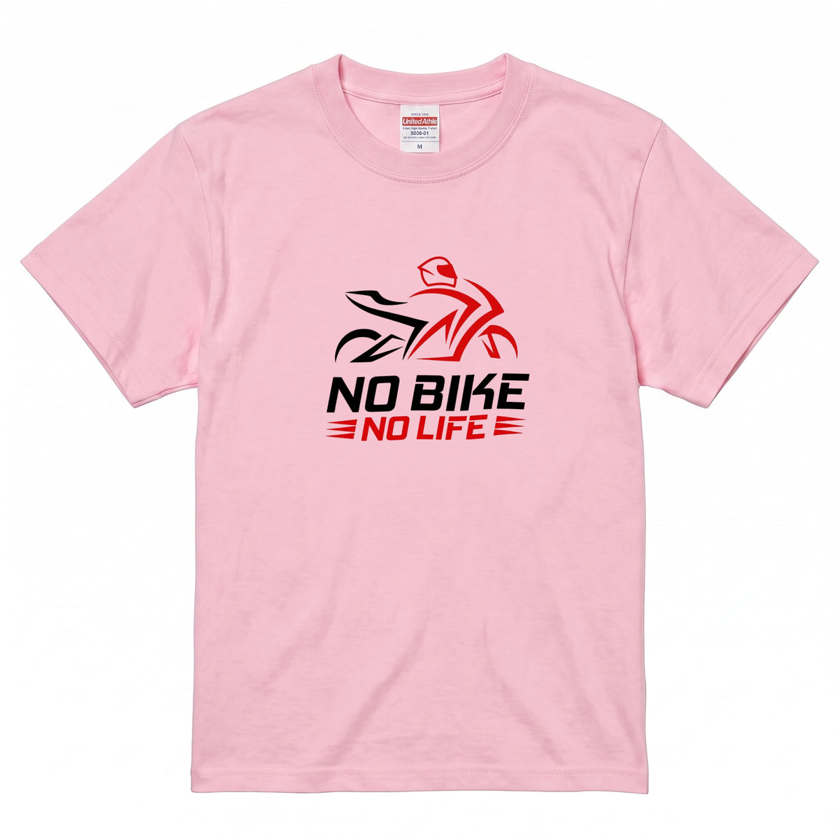 NO BIKE NO LIFE | バイクシルエット スタイリッシュ グラフィック Tシャツ【バイク乗りの日常・サーキット・オシャレ・ギフトに最適】