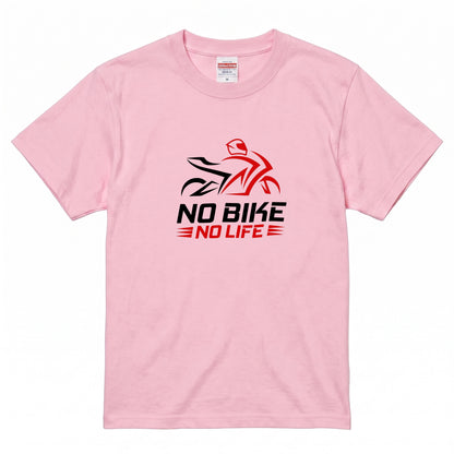 NO BIKE NO LIFE | バイクシルエット スタイリッシュ グラフィック Tシャツ【バイク乗りの日常・サーキット・オシャレ・ギフトに最適】