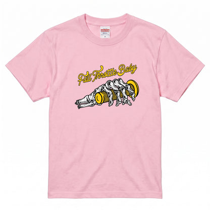 FULL THROTTLE | スケルトン ハンド アクセル グラフィック Tシャツ【バイク乗りの日常・カスタム・オシャレ・ギフトに最適】