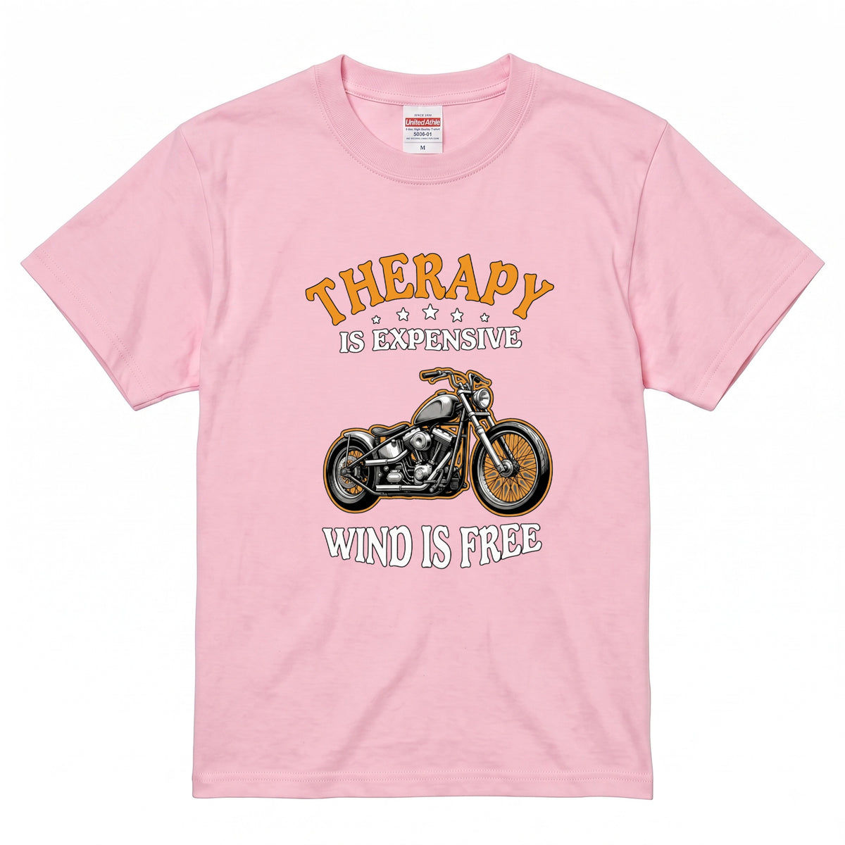 THERAPY & WIND | ビンテージ チョッパー モーターサイクル レトロ グラフィック Tシャツ【バイク乗りの日常・ツーリング・オシャレ・ギフトに最適】