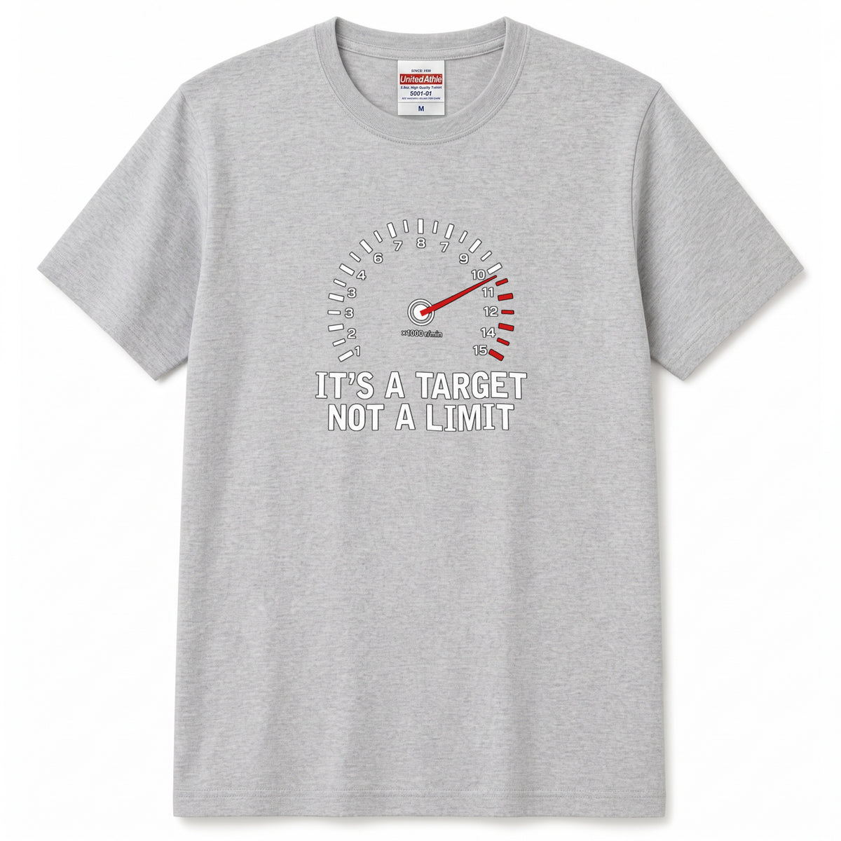 IT'S A TARGET | バイク メーター レッドゾーン グラフィック Tシャツ【バイク乗りの日常・ワインディング・オシャレ・ギフトに最適】