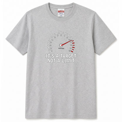 IT'S A TARGET | バイク メーター レッドゾーン グラフィック Tシャツ【バイク乗りの日常・ワインディング・オシャレ・ギフトに最適】