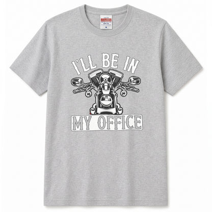 MY OFFICE | アメリカン クラシック Vツイン バイカー グラフィック Tシャツ【バイク乗りの日常・ツーリング・オシャレ・ギフトに最適】