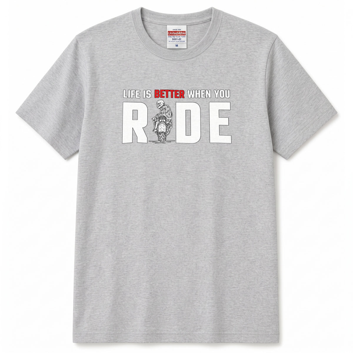 WHEN YOU RIDE | バイクライフ スタイリッシュ タイポグラフィ グラフィック Tシャツ【バイク乗りの日常・ツーリング・オシャレ・ギフトに最適】