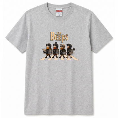 THE BEERS Adventure | ロングツーリング アドベンチャーバイク クラフトビール 横断歩道 パロディ Tシャツ【ライダー・バイク旅・父の日・イベント・プレゼントに最適】