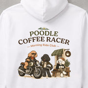 Poodle Coffee Racer プードル カフェレーサー「Morning Ride Club」 パーカー フーディ｜バックプリント