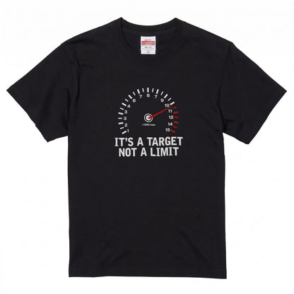 IT'S A TARGET | バイク メーター レッドゾーン グラフィック Tシャツ【バイク乗りの日常・ワインディング・オシャレ・ギフトに最適】