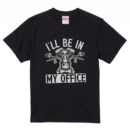 MY OFFICE | アメリカン クラシック Vツイン バイカー グラフィック Tシャツ【バイク乗りの日常・ツーリング・オシャレ・ギフトに最適】