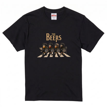 THE BEERS Adventure | ロングツーリング アドベンチャーバイク クラフトビール 横断歩道 パロディ Tシャツ【ライダー・バイク旅・父の日・イベント・プレゼントに最適】