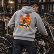 今日は、遠回りで帰る。 バイク パーカー ｜バックプリント