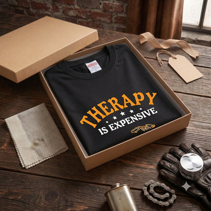 THERAPY & WIND | ビンテージ チョッパー モーターサイクル レトロ グラフィック Tシャツ【バイク乗りの日常・ツーリング・オシャレ・ギフトに最適】