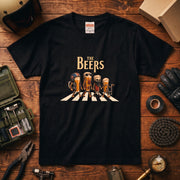 THE BEERS CHOPPER | アメリカンバイク チョッパー クラフトビール 横断歩道 筆文字 パロディ Tシャツ【ライダー・ハーレー乗り・父の日・プレゼントに最適】