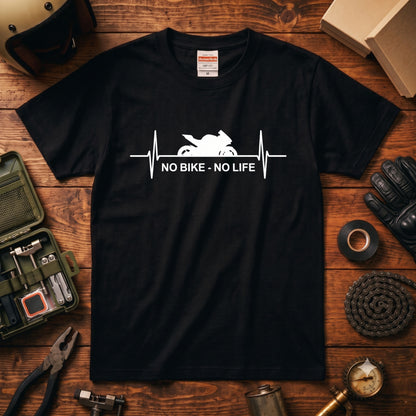 No Bike No Life 心電図バイクTシャツ | RIDERSMODE