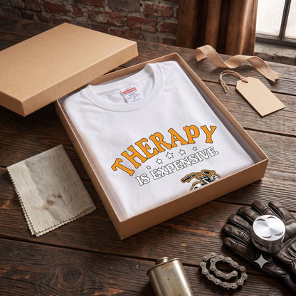 THERAPY & WIND | ビンテージ チョッパー モーターサイクル レトロ グラフィック Tシャツ【バイク乗りの日常・ツーリング・オシャレ・ギフトに最適】