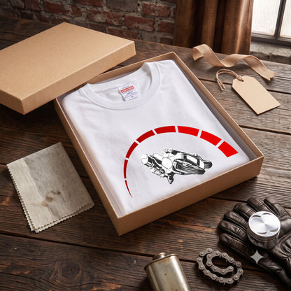 スーパースポーツ | 1N23456 シフトパターン レッドゾーン ライダー Tシャツ【バイク好き・SS・ワインディング・サーキット・誕生日ギフトに最適】
