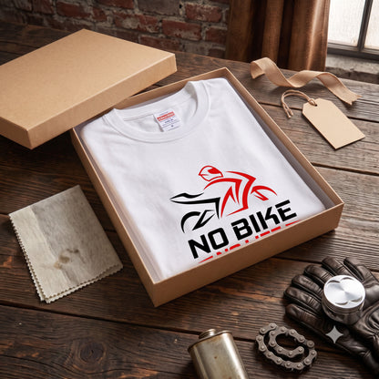 NO BIKE NO LIFE | バイクシルエット スタイリッシュ グラフィック Tシャツ【バイク乗りの日常・サーキット・オシャレ・ギフトに最適】
