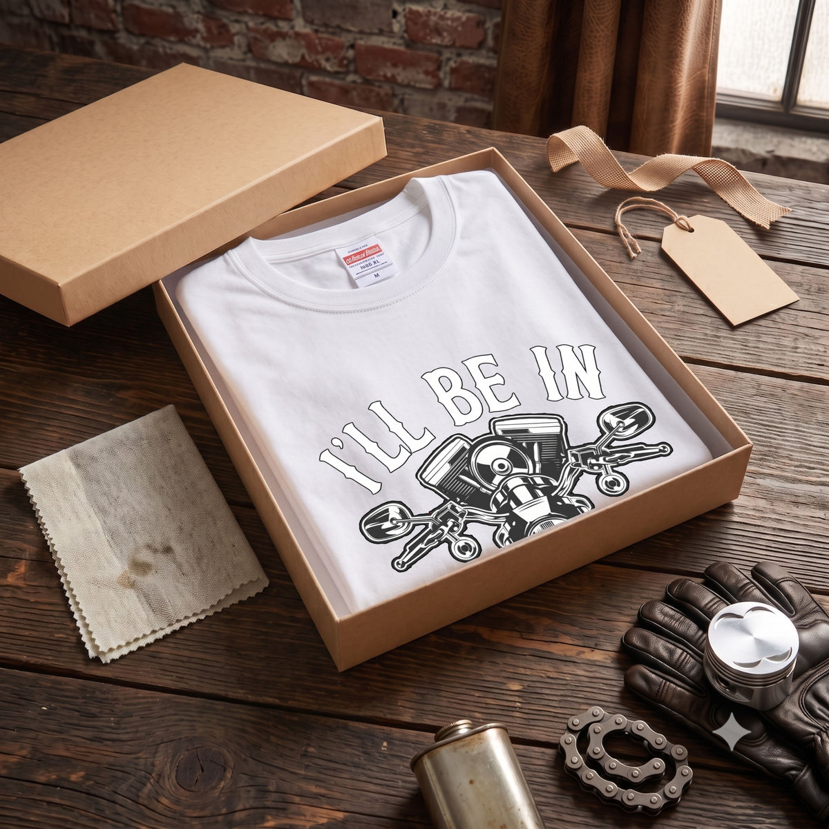 MY OFFICE | アメリカン クラシック Vツイン バイカー グラフィック Tシャツ【バイク乗りの日常・ツーリング・オシャレ・ギフトに最適】