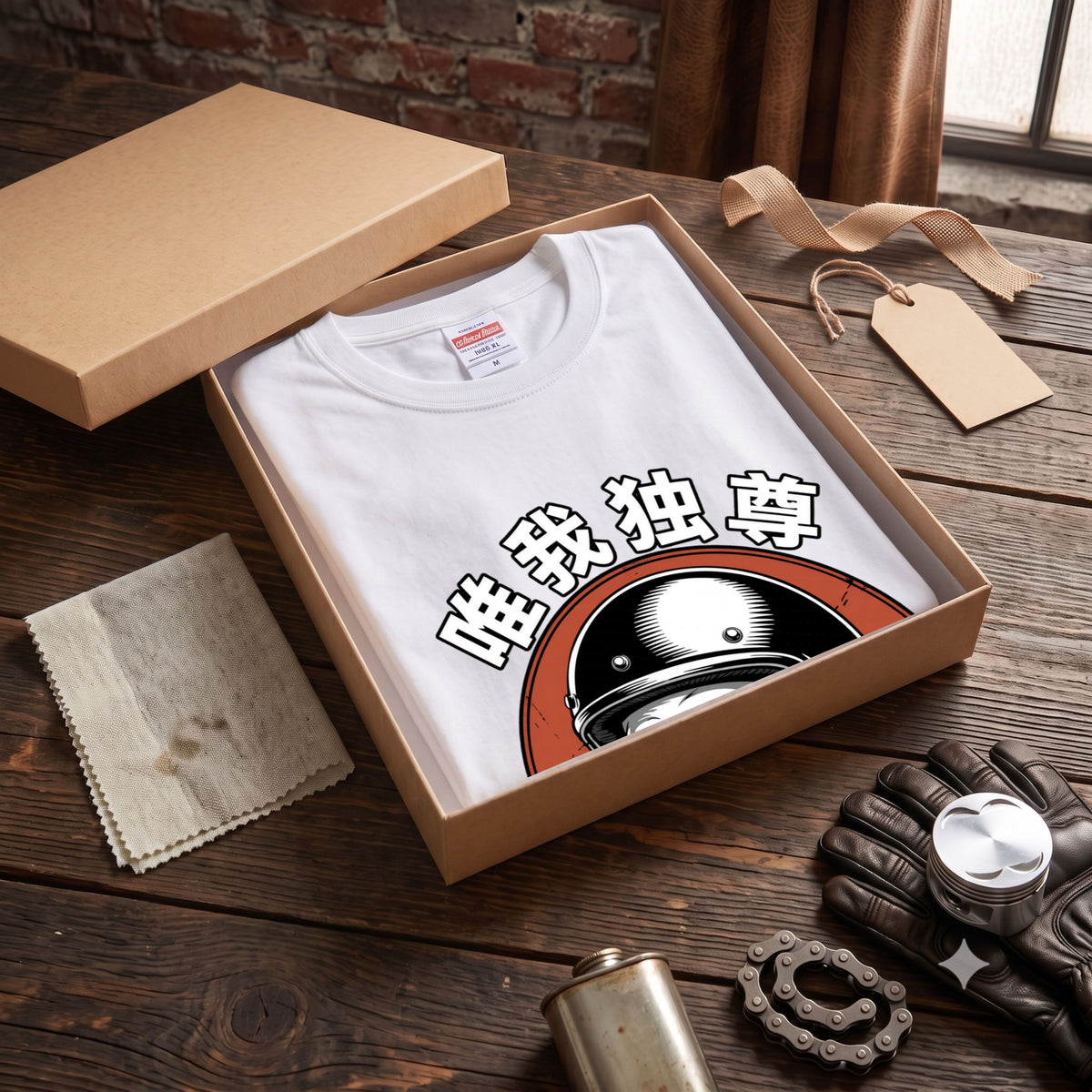 LIVE FAST DIE LAST | 唯我独尊 骸骨 ジェッペル レトロ ライダース グラフィック Tシャツ【バイク乗りの日常・ツーリング・オシャレ・ギフトに最適】