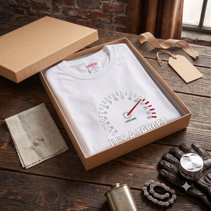 IT'S A TARGET | バイク メーター レッドゾーン グラフィック Tシャツ【バイク乗りの日常・ワインディング・オシャレ・ギフトに最適】