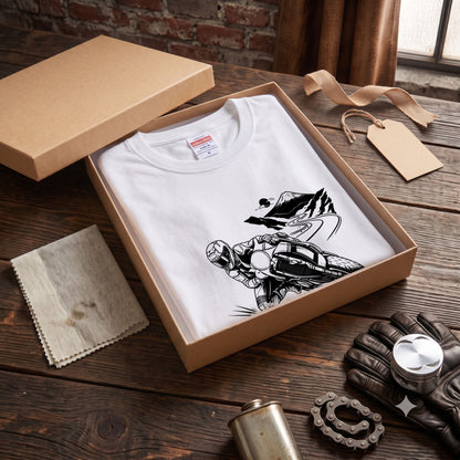 FAST LIFE | バイク 膝すり モーターサイクル マウンテンロード Tシャツ【バイク乗りの日常・峠・オシャレ・ギフトに最適】