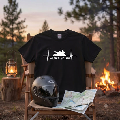 No Bike No Life 心電図バイクTシャツ | RIDERSMODE