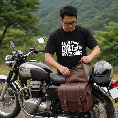 DIRT BIKE | オフロード バイク 林道ツーリング モトクロス パロディ Tシャツ【バイク乗りの日常・アウトドア・オシャレ・ギフトに最適】