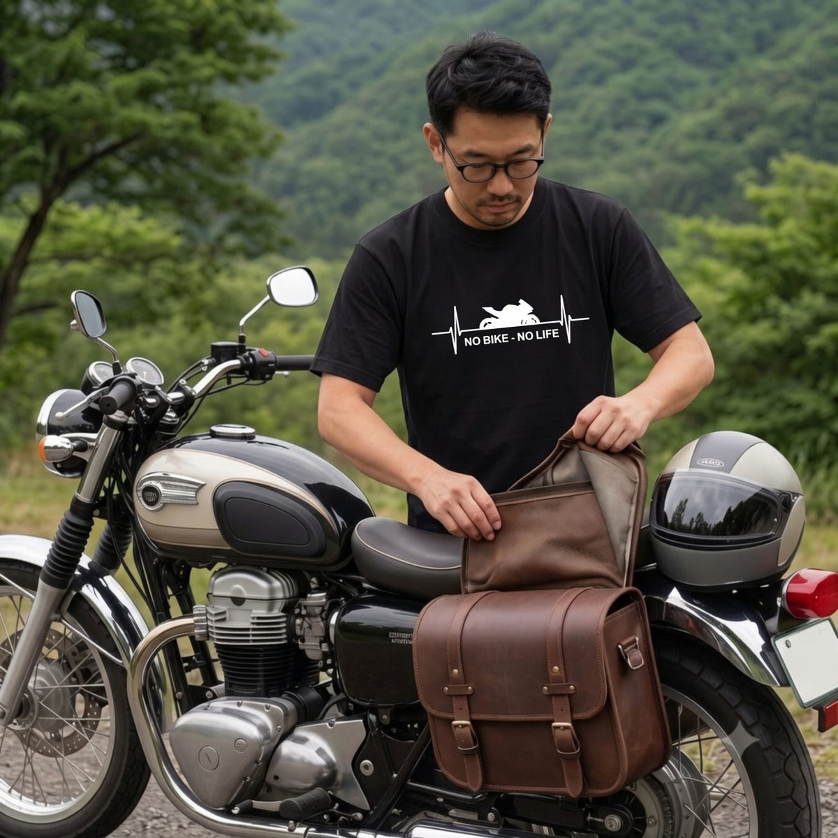 No Bike No Life 心電図バイクTシャツ | RIDERSMODE