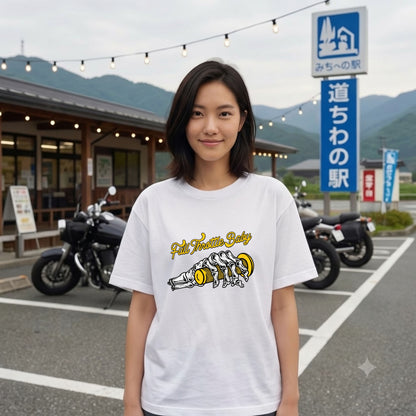 FULL THROTTLE | スケルトン ハンド アクセル グラフィック Tシャツ【バイク乗りの日常・カスタム・オシャレ・ギフトに最適】